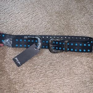 Nasty gal studded double buckle western belt